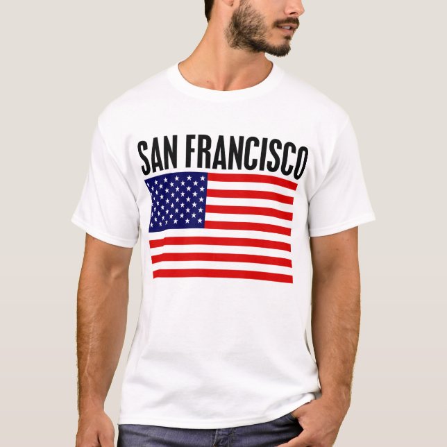 Camiseta San Francisco, barras y estrellas (Anverso)