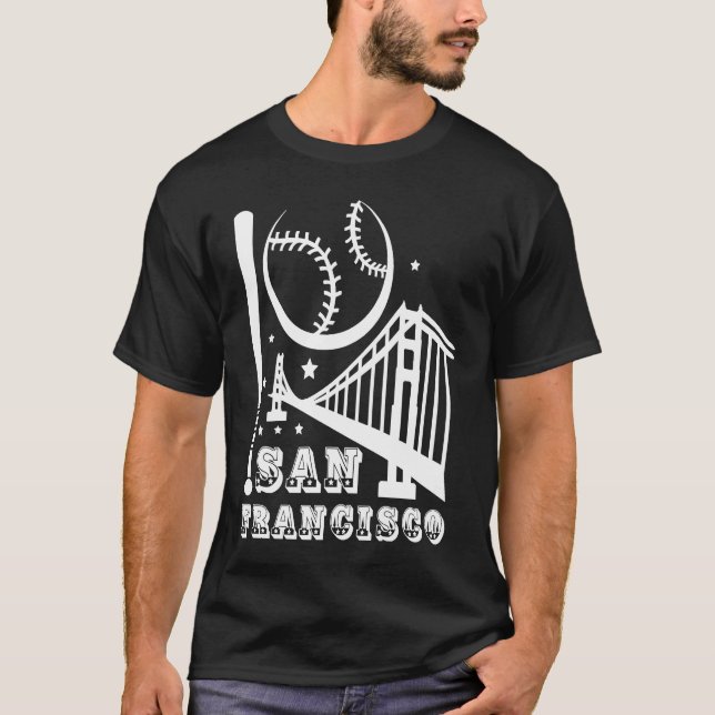 Camiseta San Francisco Baseball   Patriotic Baseball (Anverso)