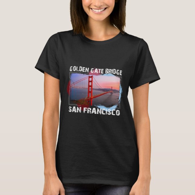 Camiseta San Francisco Bay Golden Gate Bridge, great gift (Anverso)