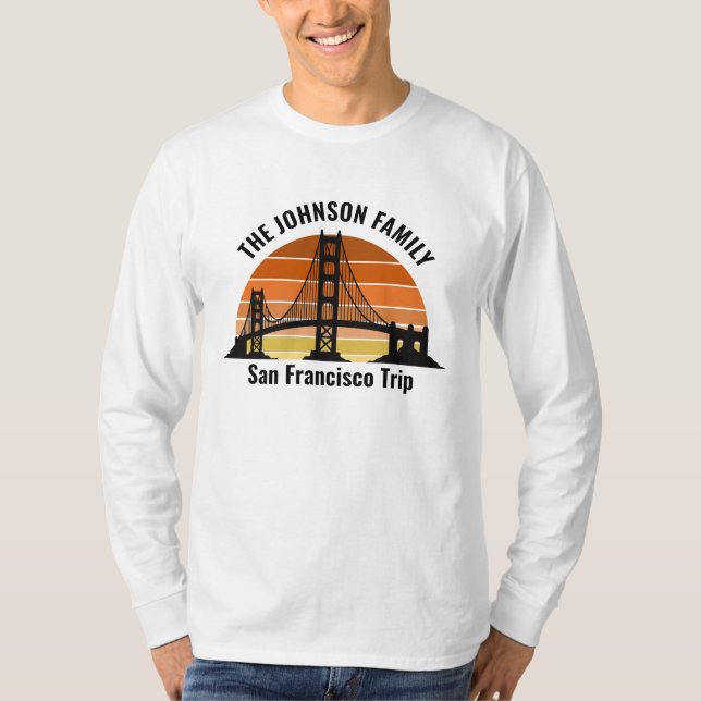 Camiseta San Francisco Bridge Sunset Custom Long Sleeve (Anverso)