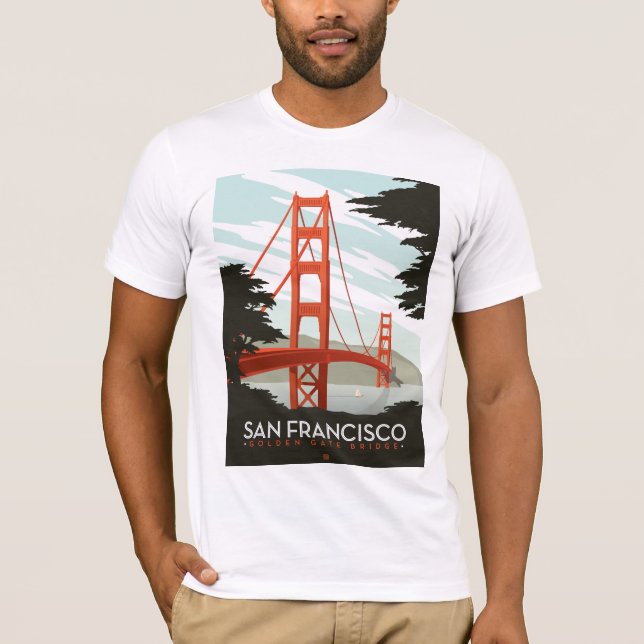 Camiseta San Francisco, CA - Puente Golden Gate (Anverso)