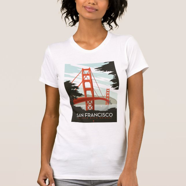 Camiseta San Francisco, CA - Puente Golden Gate (Anverso)