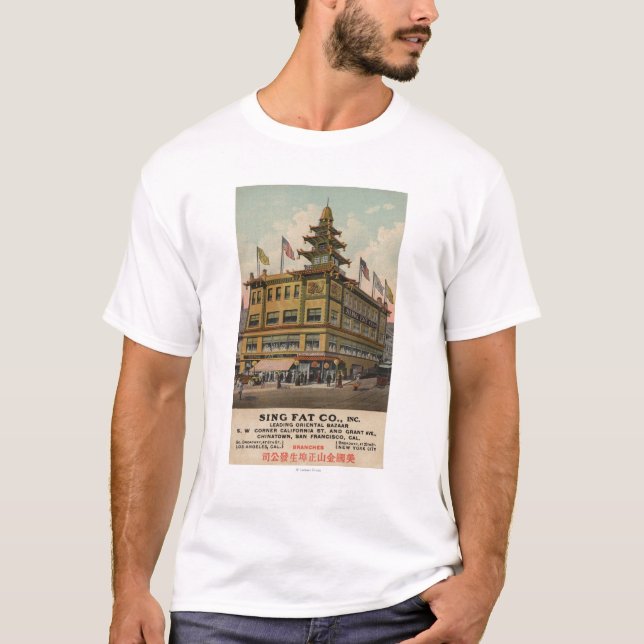 Camiseta San Francisco, CAChinatown AdSing Co. gordo (Anverso)