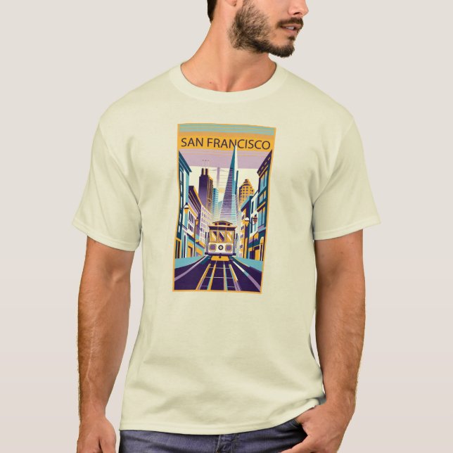 Camiseta San Francisco California Art Deco (Anverso)