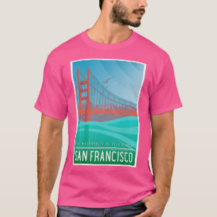 Camiseta San Francisco California Art Deco Nouveau Travel P