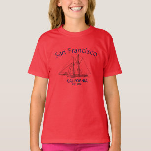 Camiseta San Francisco California Sailboat Yachting, chica