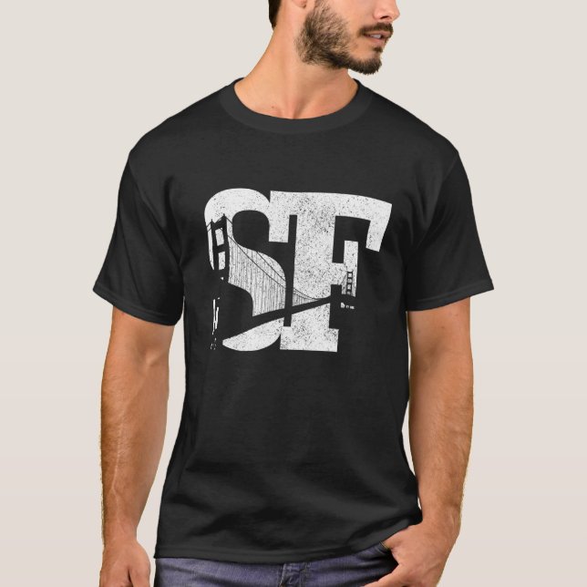 Camiseta San Francisco California SF Golden Gate Bridge (Anverso)