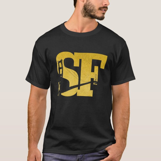 Camiseta San Francisco California SF Golden Gate Bridge (Anverso)