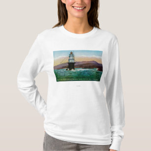 Camiseta San Francisco, casa ligera de la roca de la milla