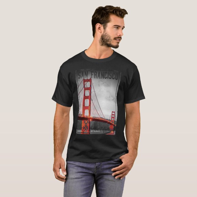 Camiseta San Francisco, Ciudad de la Puerta de Oro, (Anverso completo)