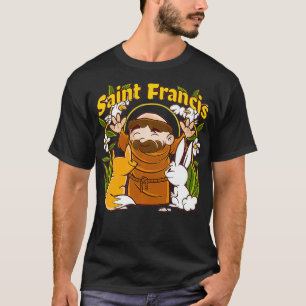 Camiseta San Francisco de Asís Patrono de los Animales Cató