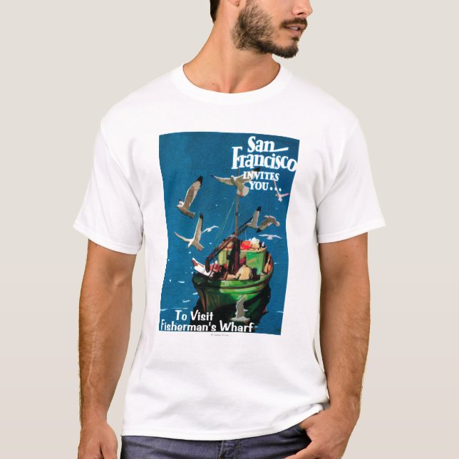 Camiseta San Francisco, el muelle de CaliforniaFisherman (Anverso)