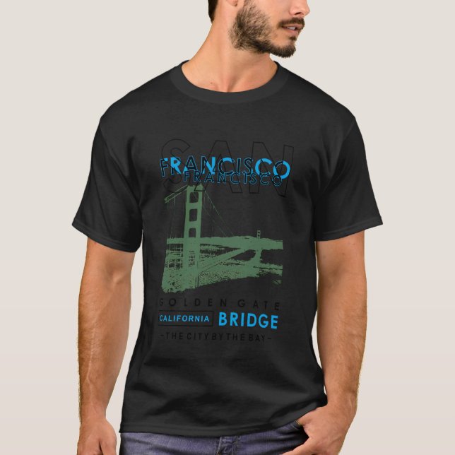 Camiseta San Francisco Golden Gate Bridge California (Anverso)