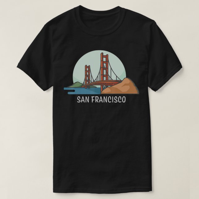 Camiseta San Francisco  Golden Gate Bridge  California Gift (Diseño del anverso)
