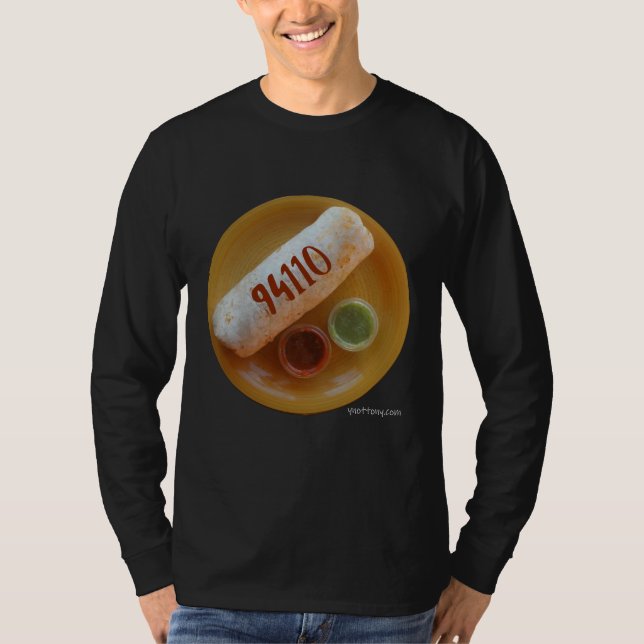 Camiseta San Francisco Hoodie | Burrito de distrito de Misi (Anverso)