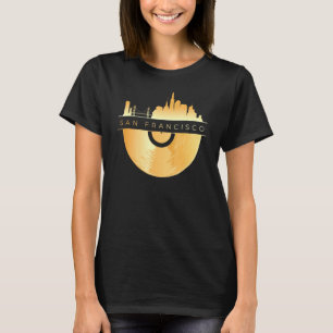 Camiseta San Francisco Skyline Vinyl Record California