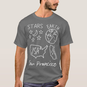Camiseta San Francisco Stars Earth USA CA White