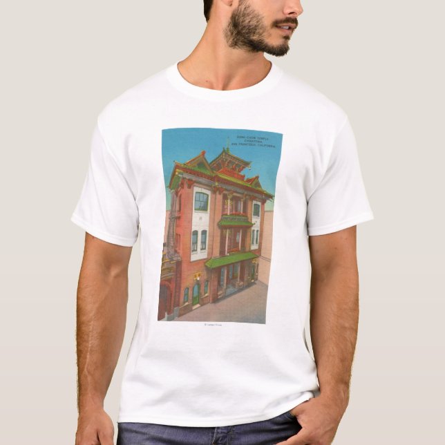 Camiseta San Francisco, templo del perro chino de CAKong en (Anverso)