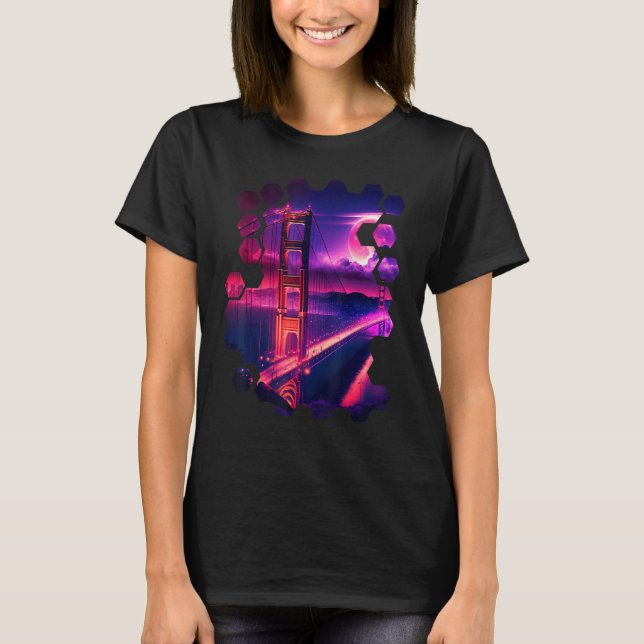Camiseta San Francisco Vaporwave Aesthetic Retro Style I Lo (Anverso)