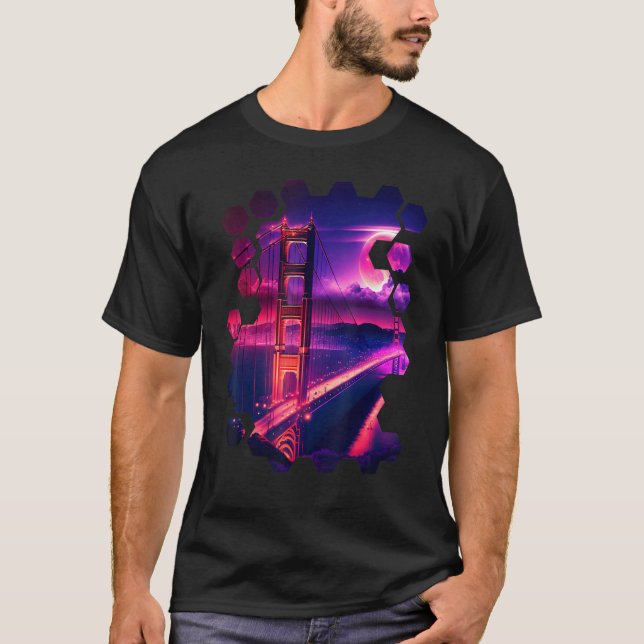 Camiseta San Francisco Vaporwave Aesthetic Retro Style I Lo (Anverso)