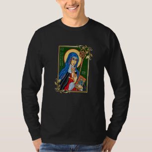 Camiseta San Gertrude De Nivelles Patrono De Gatos