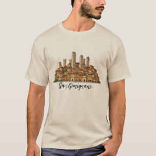 Camiseta San Gimignano Italia Viaje en Toscana