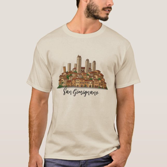 Camiseta San Gimignano Italia Viaje en Toscana (Anverso)