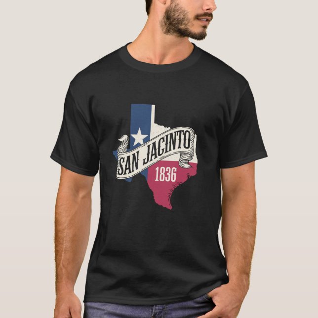 Camiseta San Jacinto 1836, Día de la Independencia de la Hi (Anverso)