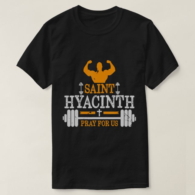 Camiseta San jacinto de Polonia patrono de Weightliftin (Diseño del anverso)