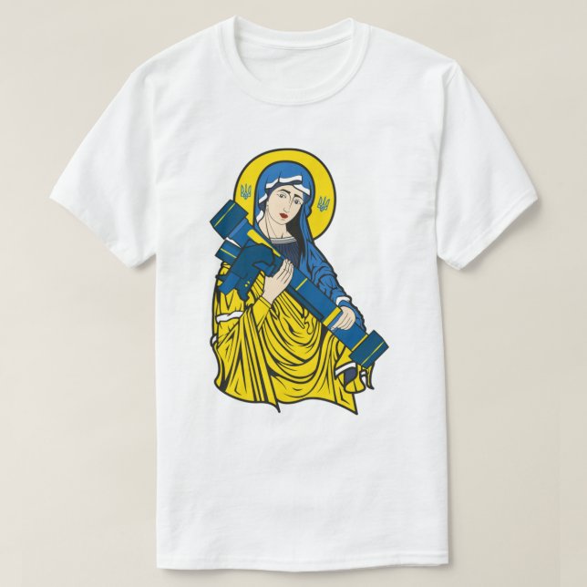 Camiseta San Javelin de Ucrania - Eslava Ucrania - Gloria a (Diseño del anverso)