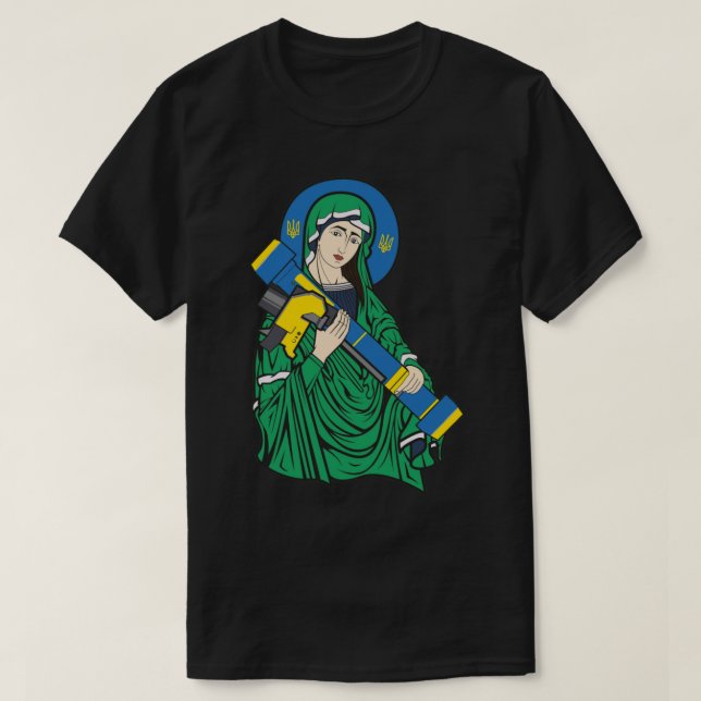 Camiseta San Javelin de Ucrania - Eslava Ucrania - Gloria a (Diseño del anverso)