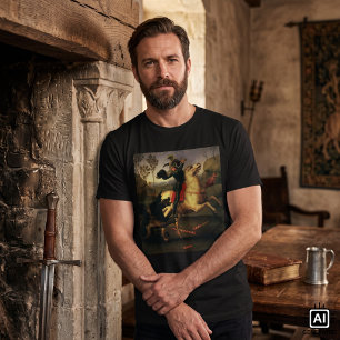 Camiseta San Jorge luchando contra el dragón por Rafael San