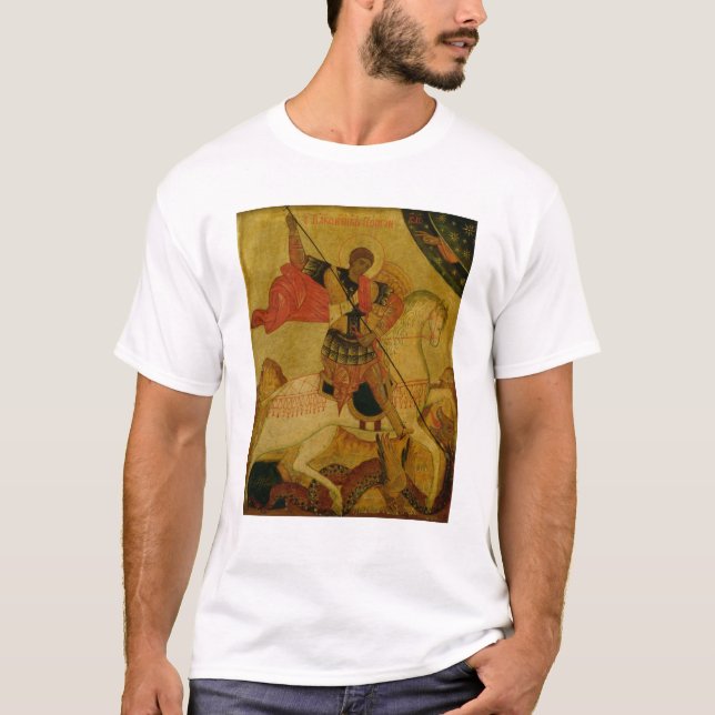 Camiseta San Jorge que mata el dragón (Anverso)