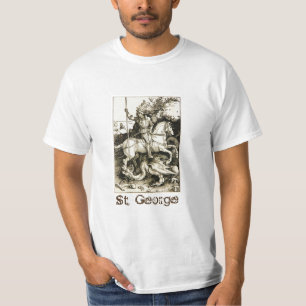 Camiseta SAN JORGE Y DRAGÓN, blanco negro