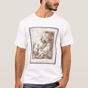 Camiseta San José con el niño durmiente de Cristo (pluma