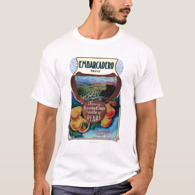 Camiseta San Jose, etiqueta de la pera de (Anverso)