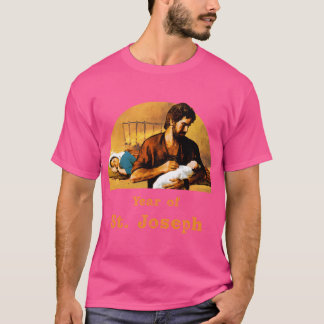 Camiseta San José Sostiene Al Niño Jesús Mientras María Dor