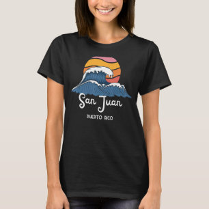 Camiseta San Juan Beach Sunset Retro Puerto Arte