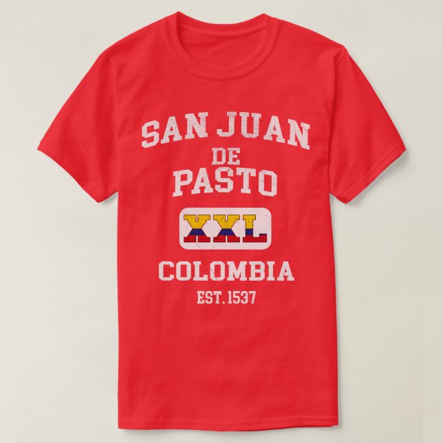 Camiseta San Juan de Pasto Colombia XXL Diseño atlético 1 (Diseño del anverso)