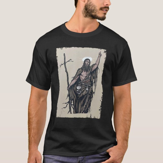 Camiseta San Juan El Evangelio Baptista De La Biblia Católi (Anverso)