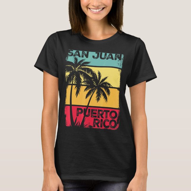 Camiseta San Juan Puerto Rico Viejo Sol Retro 70 (Anverso)