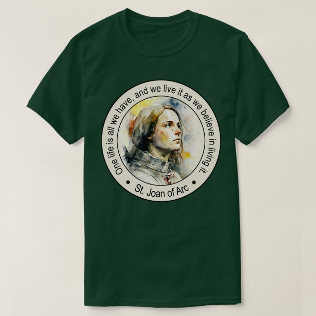 Camiseta San Juana de Arco Citas Religiosas Regalo Inspirad (Diseño del anverso)