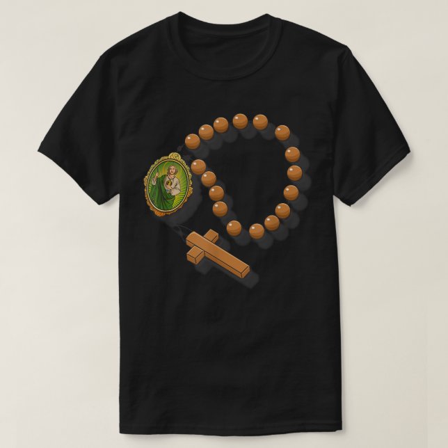 Camiseta San Judas Tadeo Portrait T-Shirt (Diseño del anverso)