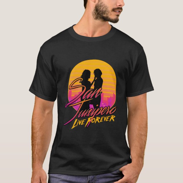 Camiseta San Junipero - Vivir Por Siempre (Anverso)