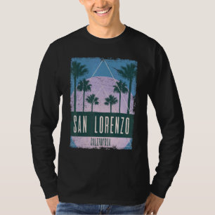 Camiseta San Lorenzo California CA Vaporwave Retro Antiguo