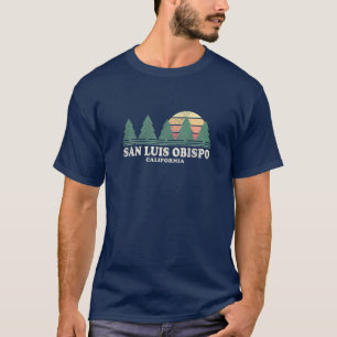 Camiseta San Luis Obispo CA Vintage Throwback Tee Retro 70S