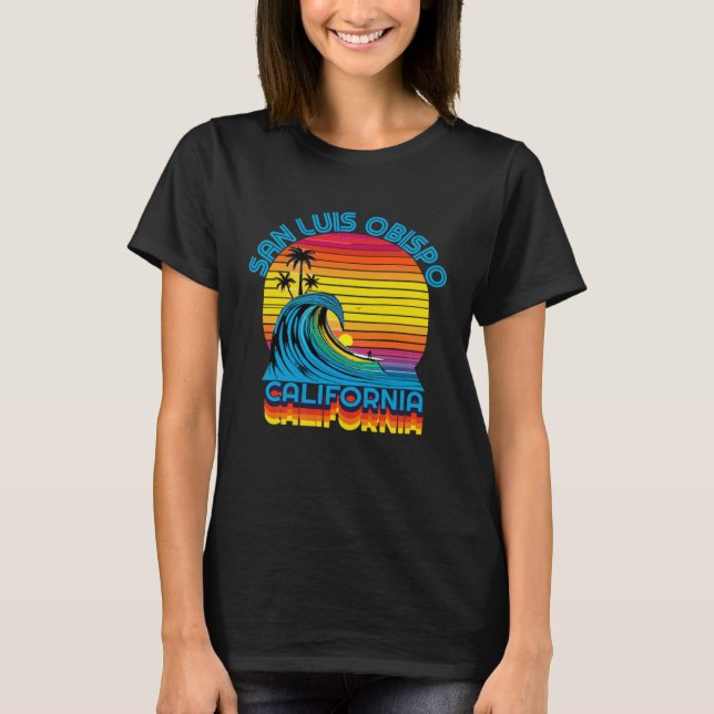 Camiseta San Luis Obispo Retro Throwback Surf & Beach Souve (Anverso)