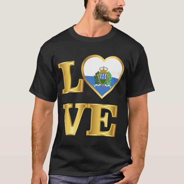 Camiseta San Marino Flag Sammarinese Pride and Love (Anverso)