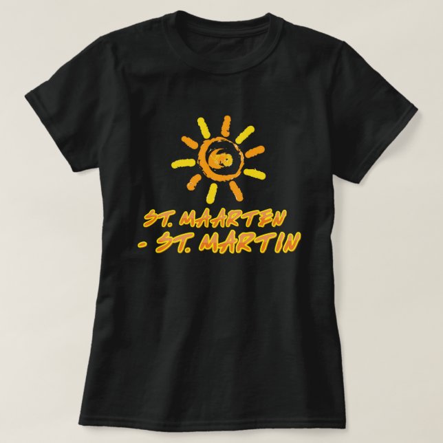 Camiseta San Martín - San Martín amarillo brillante y naran (Diseño del anverso)