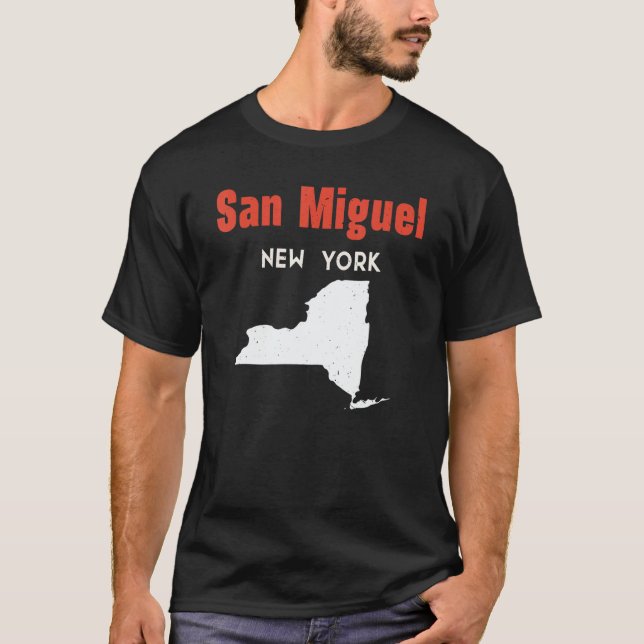 Camiseta San Miguel New York USA State America Travel New Y (Anverso)